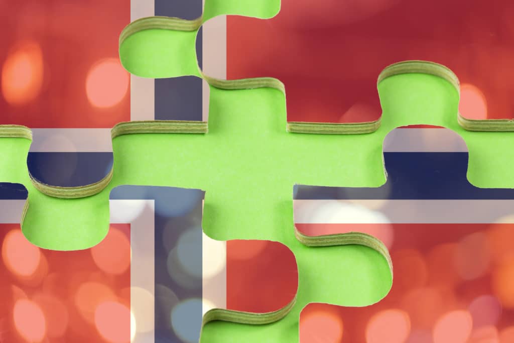 Norsk flagg, pusslespill, pusslebrikker, kommunereform