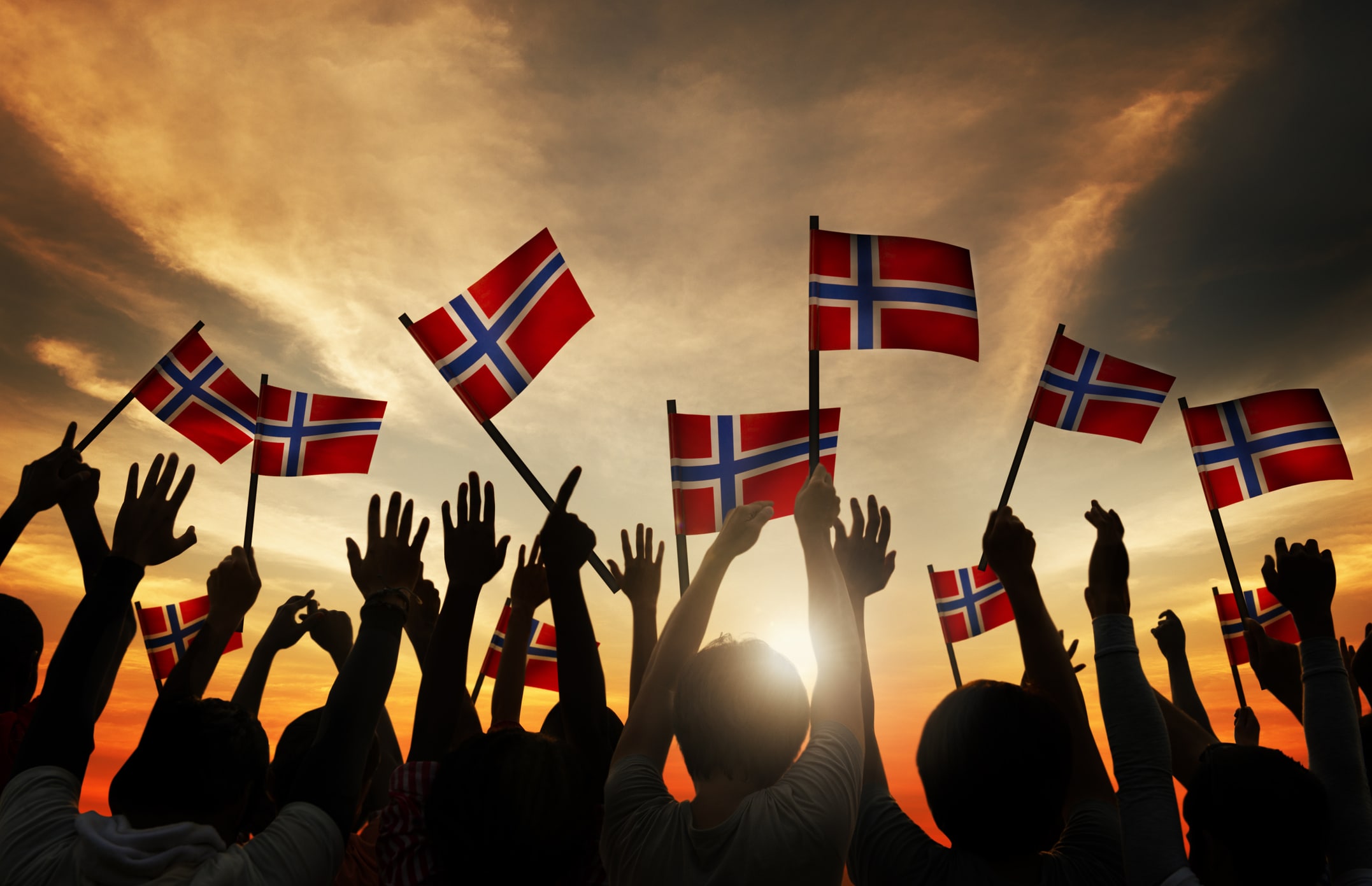 Demokrati, flagg, Norge, mennesker