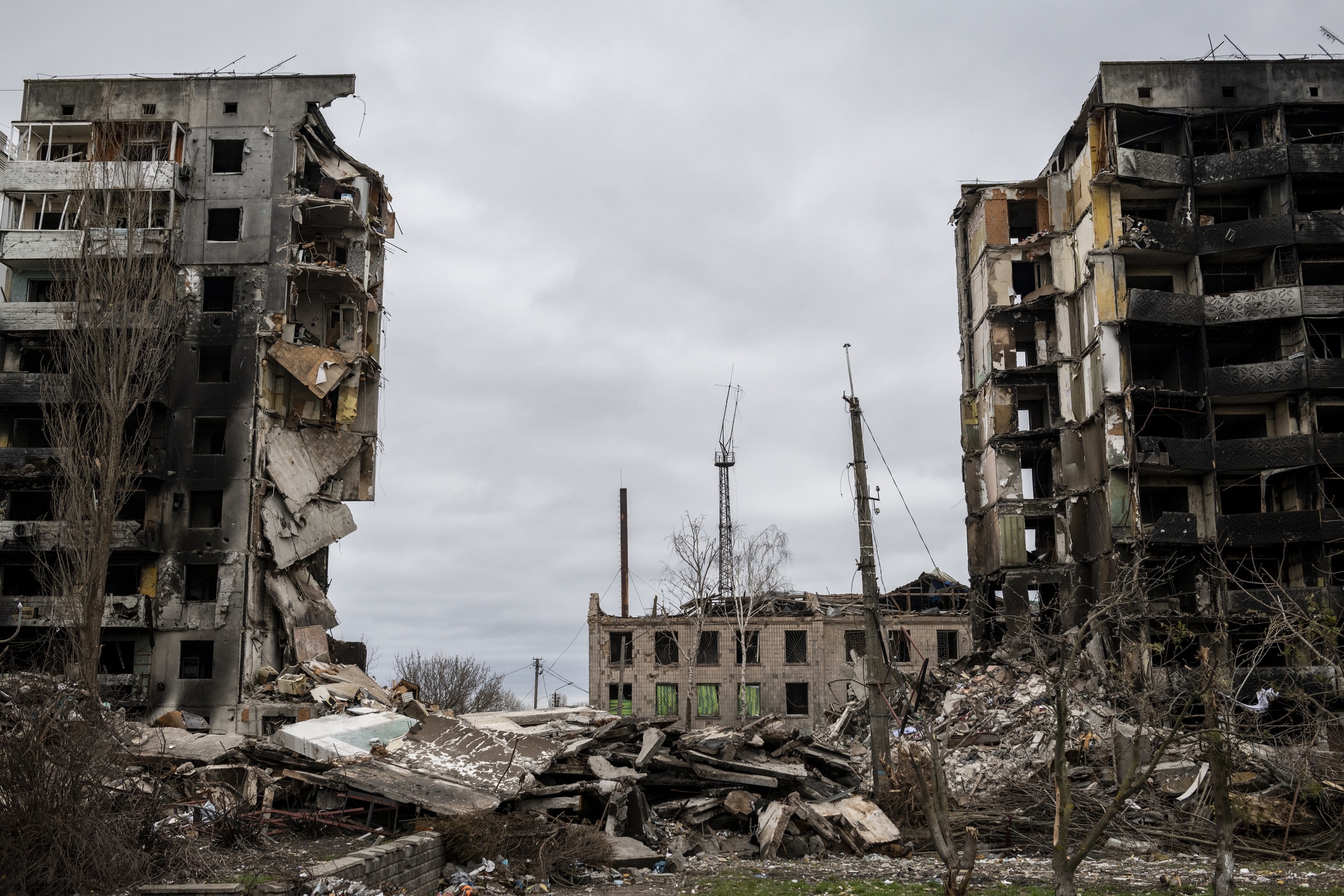 War's destruction in Ukraine