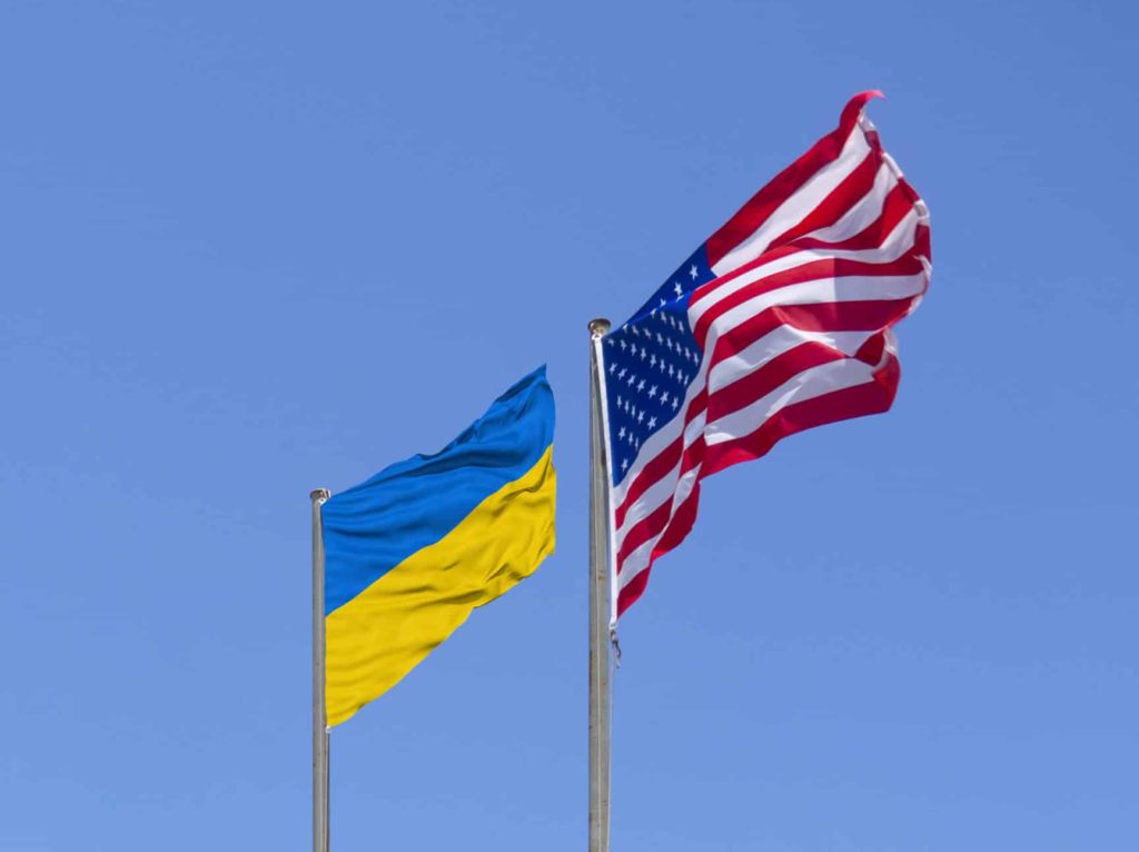 Ukraina og USA, flagg