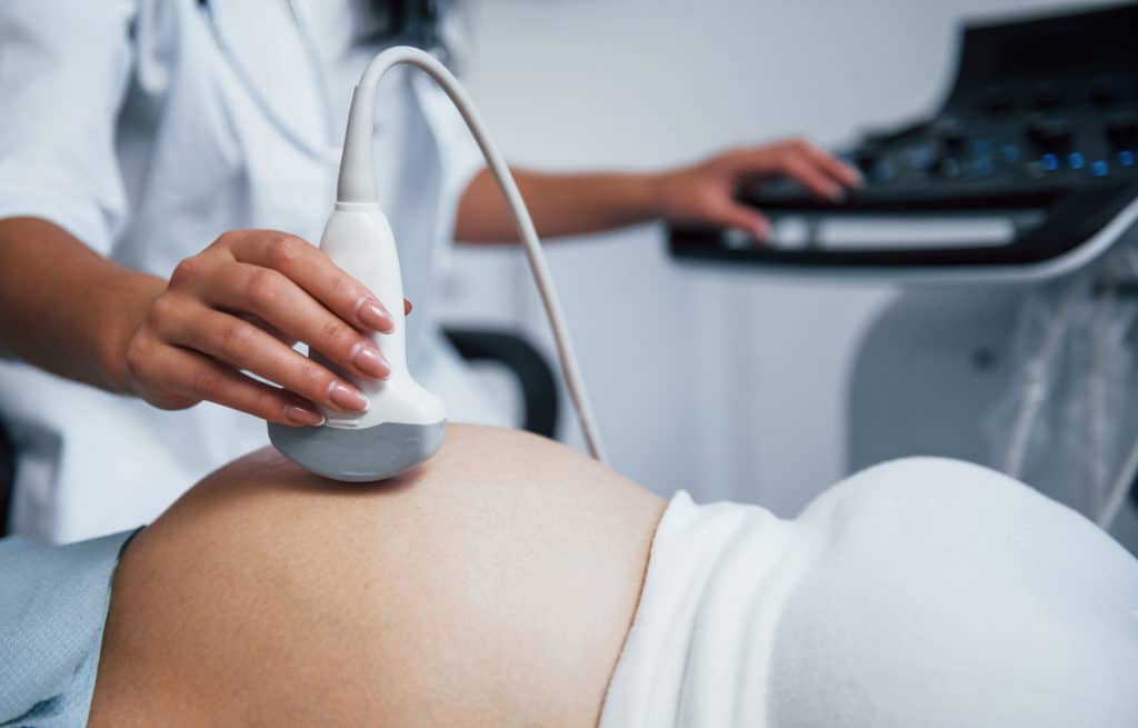 Gravid, abort, ultralyd, kvinnelig lege