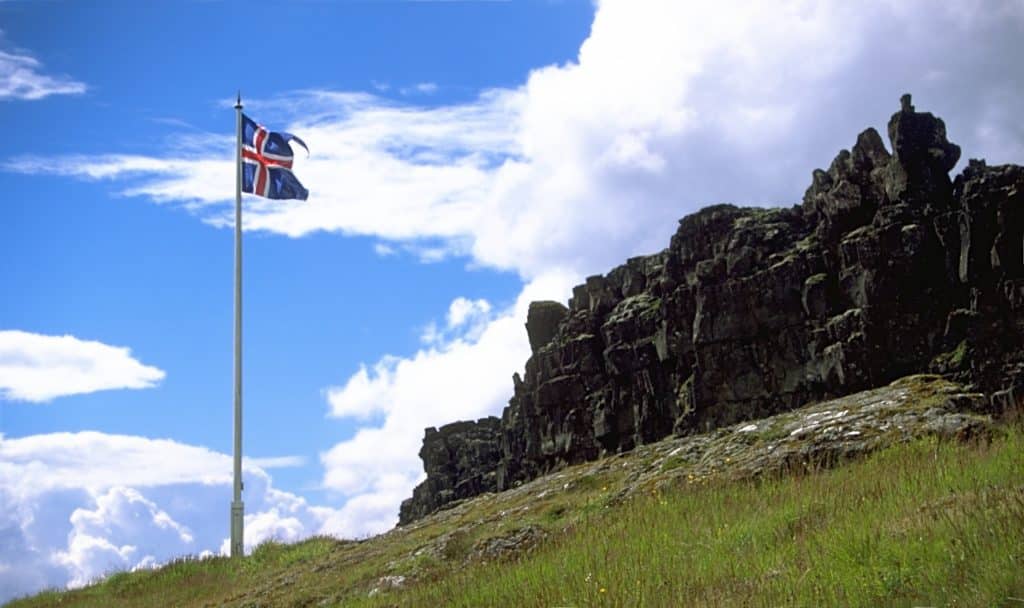 Þingvellir, stedet der det islandske alltinget oppstod rundt år 930.