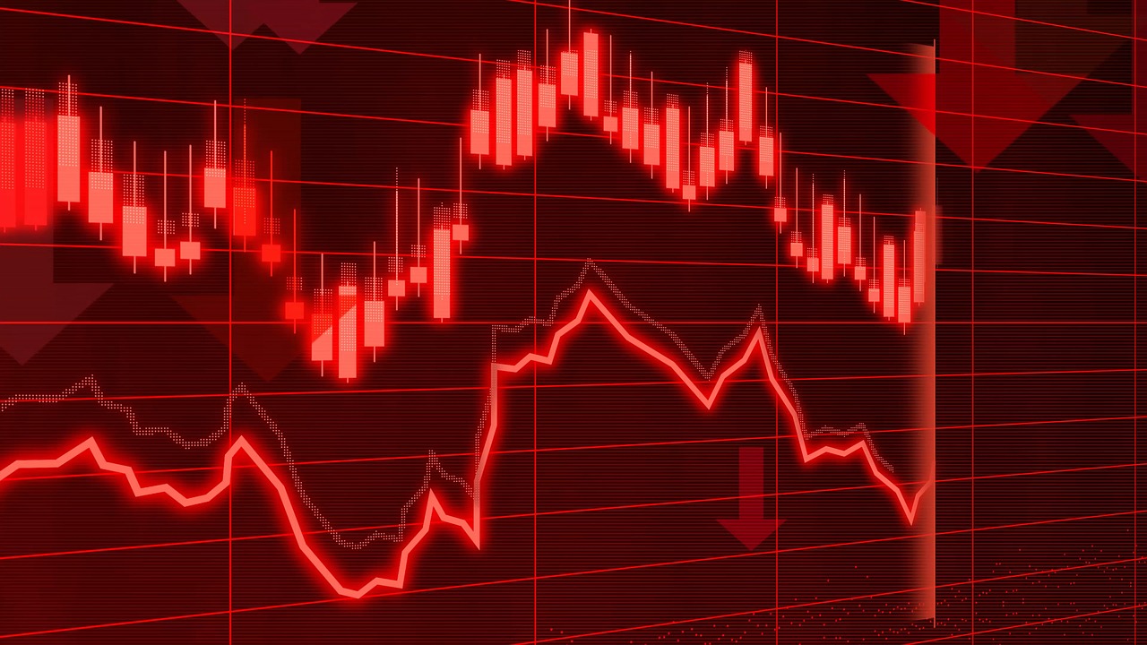 fallende markeder røde tall
