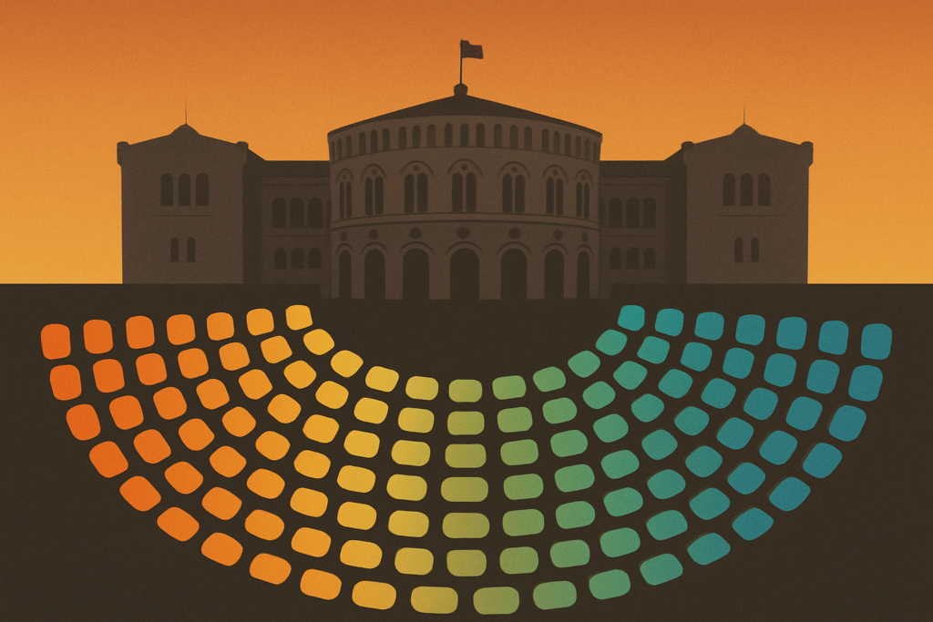 Stortinget, 169 stortingsplasser, borgerlig, rødgrønn