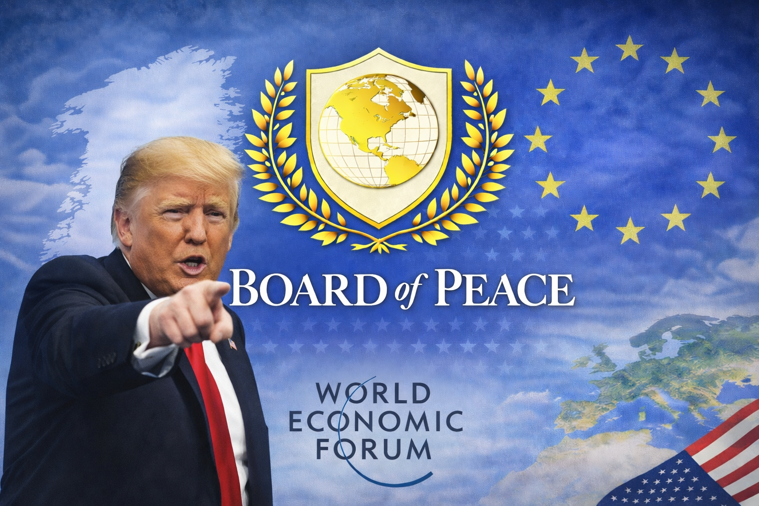 Trump, World Economic Forum, Board of Peace, EU, Europa, Grønland, USA