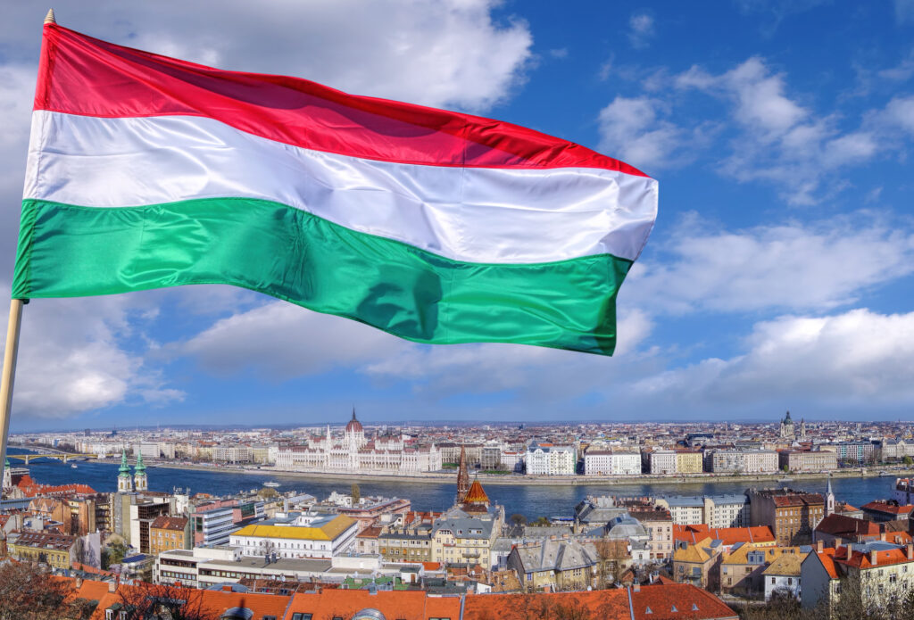 Ungarn, Budapest, valg, parlament, flagg